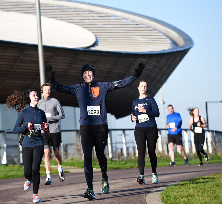 Running
              at Lee Valley Velopark, 2019